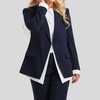 hannah shirt tail cuff jacket in navy