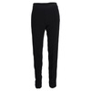 high-waisted slim-leg trousers in black wool