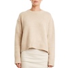 heavy cashmere sweater in wheat