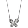 women's contempo butterfly necklace in silver