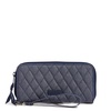 outlet denim accordion wristlet