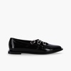 jive onix black leather ballet flats