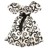 cloque swirl dress - black/white