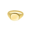 14k gold plated square face signet pinky ring