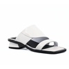 women's angle mule in white