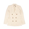 eggshell white double-breasted blazer