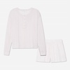 chloe pajama set in pearl pink