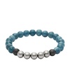 men's summer fashion blue gray acrylic beaded bracelet