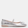 carin ballet flats silver metallic leather