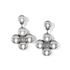 women's olympia post drop earrings in silver