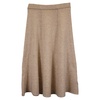 a-line skirt in beige wool