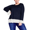 hacci womens knit chiffon tunic sweater