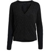 cable knit cardigan in black