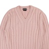 light pink rib knit sweater