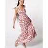 strawberry print maxi dress white