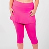 women's plus skirted swim capris