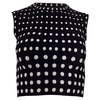 alaia polka dot sleeveless crop top in black viscose