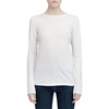 women's the slub long sleeve crew neck cotton t-shirt in white