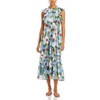 hannah womens floral ruffled midi dress