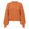 women's caterina cable knit sweater in sienna