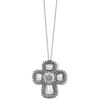 women's telluride west cross necklace in silver-turquoise