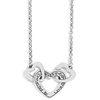 women's connected by love necklace in silver