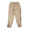 plaid nylon jog pant - khaki