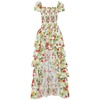 women margo cut-out dress gown yellow red blanc floral