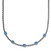 women's meridian sierra necklace in silver-blue