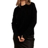 cathy cable crew knit sweater in black