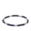 men's blue acrylic beaded bracelet