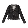 lace tie black button-up