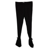 ankle tie pants in black wool