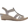 fanni strappy wedge sandal - medium width in grey