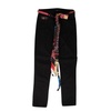 denim silk bandana skinny jeans - black