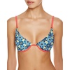 gypsianna geometric triangle cup bikini top in multicolor