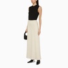 Max Mara White Cotton-Blend Long Skirt Women