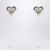 Alaia The Bombed Heart Silver Earrings Women