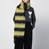 Marni Black/Yellow Striped Wool-Blend Scarf Women