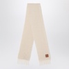 Loewe White Mohair And Wool Scarf Women