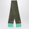 Loewe Khaki Green/Green Mohair And Wool Scarf Women