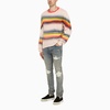 Amiri Multicoloured Striped Crew Neck Jumper