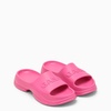 Ganni Fucsia Rubber Slipper With Logo