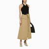 Sportmax Beige Cotton Long Wrap Around Skirt