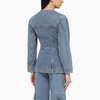 Ganni Blue Vintage Single Breasted Denim Jacket