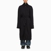 Balenciaga Oversized Cotton Ink Coat