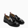 THOM BROWNE Men's Black Leather Tassel Loafers for SS24