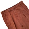 Lyocell Linen One-pleat Chino Pants In Brick Red