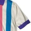 Fripp Extra Fine Crepe Cotton Knitted Polo In Blue And Pink