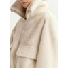 Esssentiel Antwerp Genz Faux Fur Jacket Off White